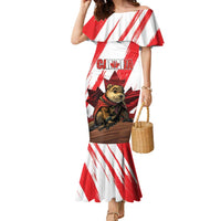Personalised Canada Beaver Adventurer Family Matching Mermaid Dress and Hawaiian Shirt With Maple Leaf