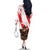 Personalised Canada Beaver Adventurer Family Matching Off The Shoulder Long Sleeve Dress and Hawaiian Shirt With Maple Leaf