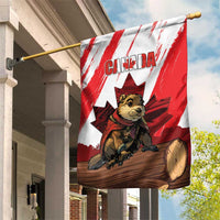 Canada Beaver Adventurer Garden Flag With Maple Leaf