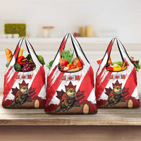 Canada Beaver Adventurer Grocery Bag With Maple Leaf