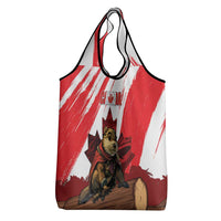 Canada Beaver Adventurer Grocery Bag With Maple Leaf