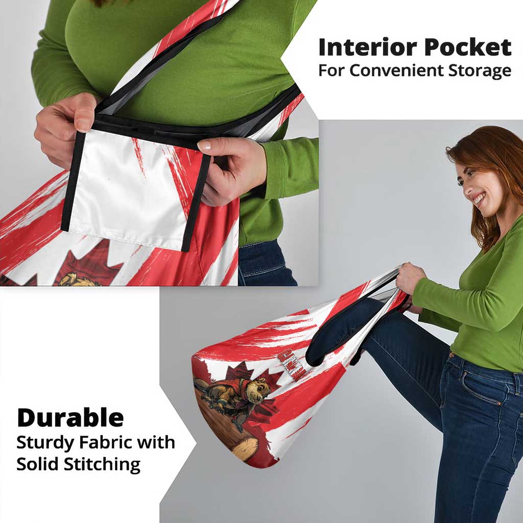 Canada Beaver Adventurer Grocery Bag With Maple Leaf