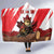 Canada Beaver Adventurer Hooded Blanket With Maple Leaf