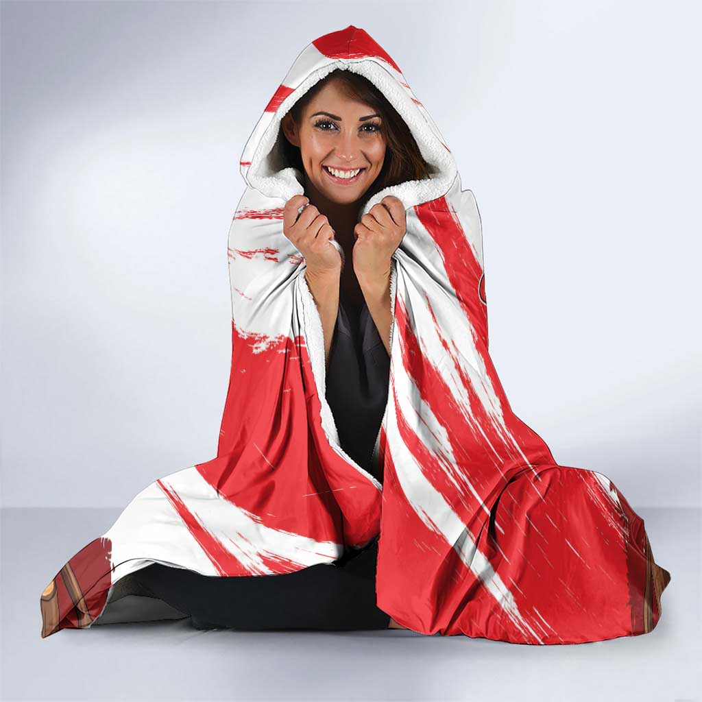 Canada Beaver Adventurer Hooded Blanket With Maple Leaf