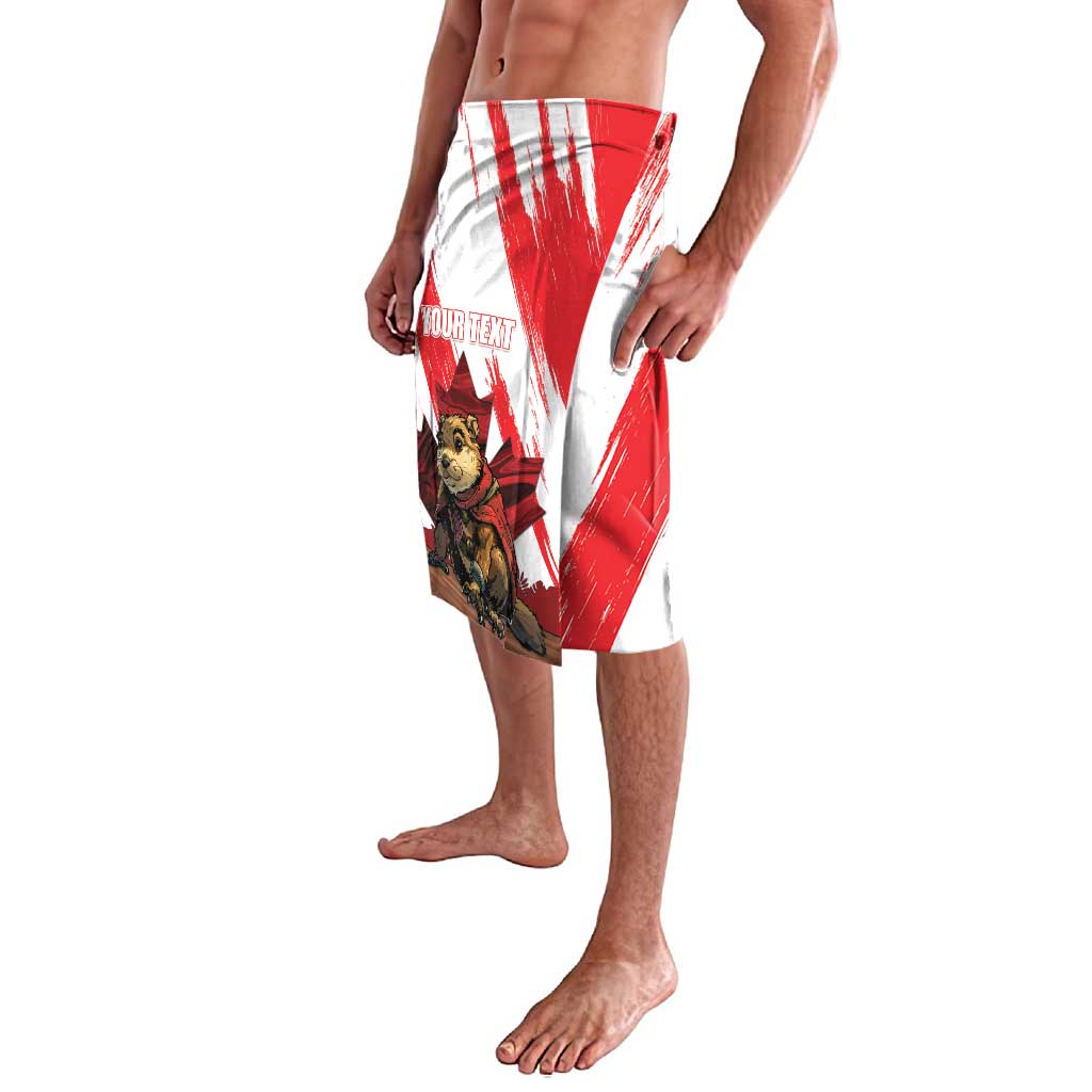 Personalised Canada Beaver Adventurer Lavalava With Maple Leaf