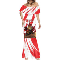 Personalised Canada Beaver Adventurer Mermaid Dress With Maple Leaf