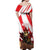 Personalised Canada Beaver Adventurer Off Shoulder Maxi Dress With Maple Leaf
