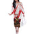 Personalised Canada Beaver Adventurer Off The Shoulder Long Sleeve Dress With Maple Leaf