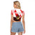 Personalised Canada Beaver Adventurer Raglan Cropped T Shirt With Maple Leaf