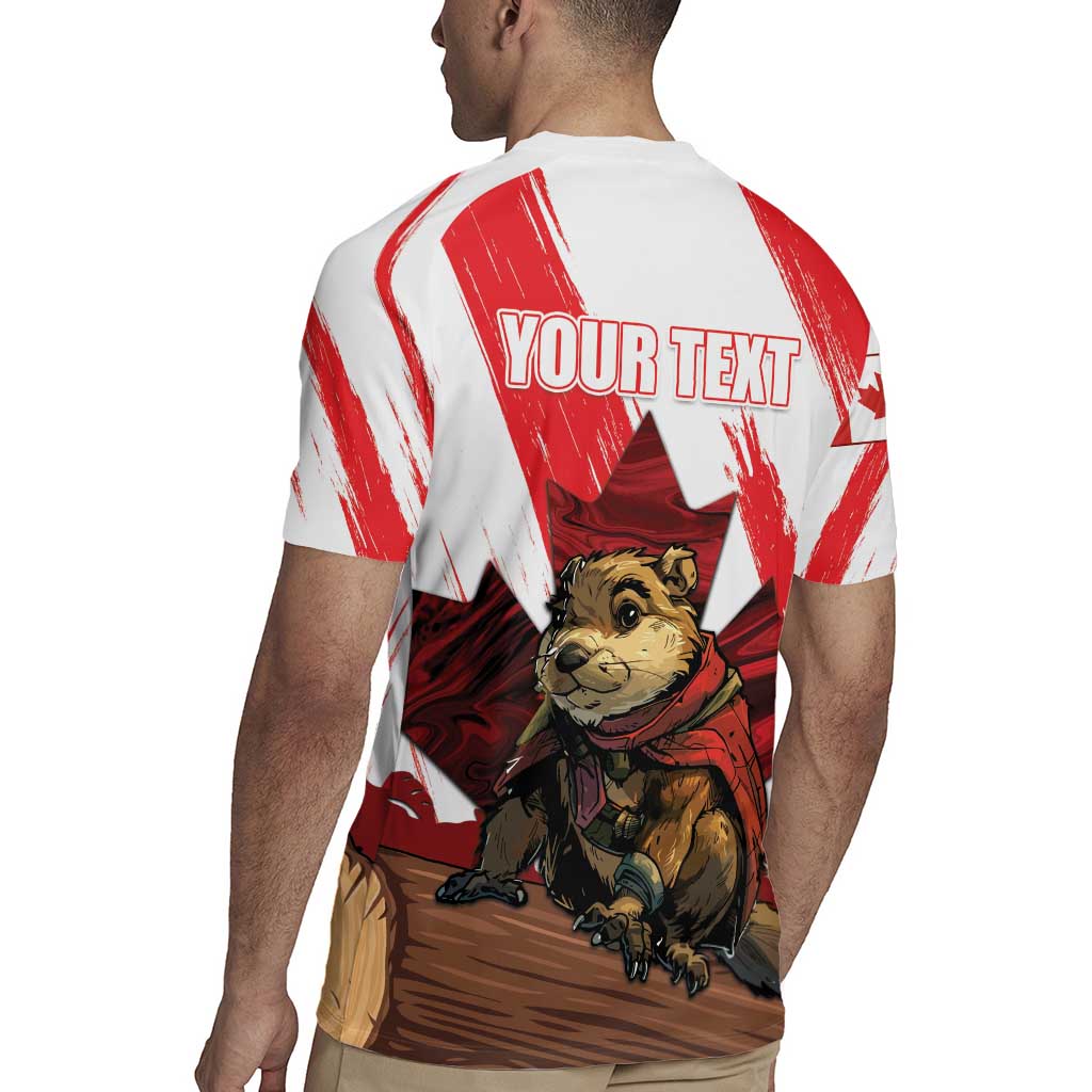 Personalised Canada Beaver Adventurer Rugby Jersey With Maple Leaf