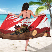 Canada Beaver Adventurer Sarong With Maple Leaf