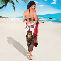 Canada Beaver Adventurer Sarong With Maple Leaf