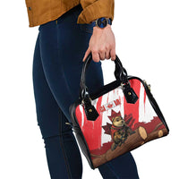 Canada Beaver Adventurer Shoulder Handbag With Maple Leaf