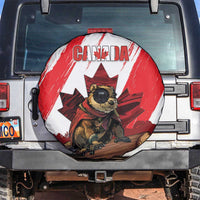 Canada Beaver Adventurer Spare Tire Cover With Maple Leaf