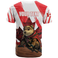 Personalised Canada Beaver Adventurer T Shirt With Maple Leaf