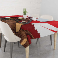 Canada Beaver Adventurer Tablecloth With Maple Leaf