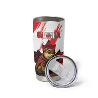 Personalised Canada Beaver Adventurer Tumbler Cup With Maple Leaf