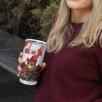 Personalised Canada Beaver Adventurer Tumbler Cup With Maple Leaf