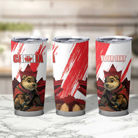 Personalised Canada Beaver Adventurer Tumbler Cup With Maple Leaf