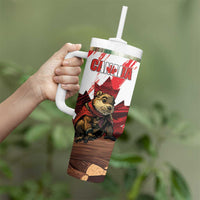 Personalised Canada Beaver Adventurer Tumbler With Handle With Maple Leaf