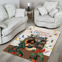 Never Underestimate A Girl Who Loves Reading Books Area Rug