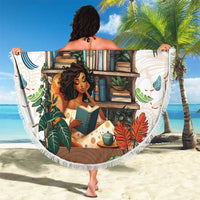 Never Underestimate A Girl Who Loves Reading Books Beach Blanket