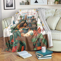 Never Underestimate A Girl Who Loves Reading Books Blanket