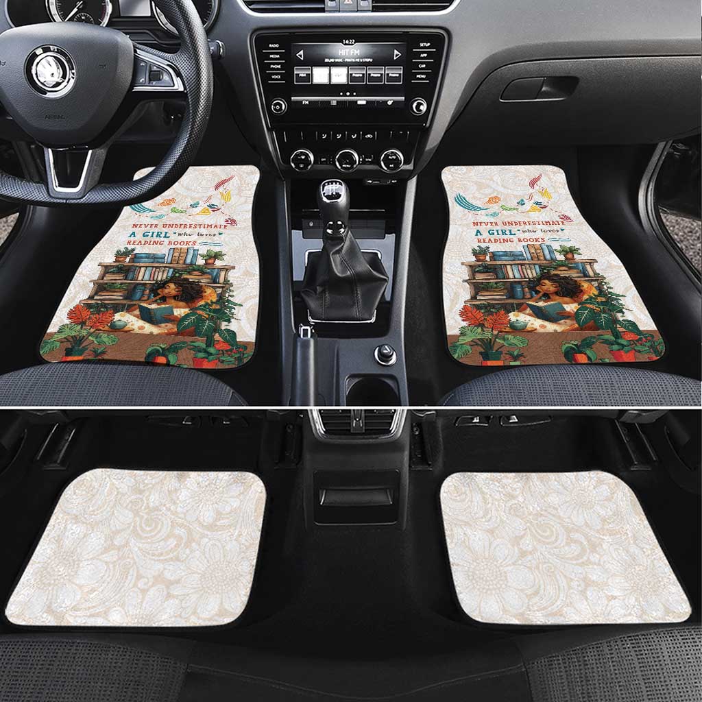 Never Underestimate A Girl Who Loves Reading Books Car Mats