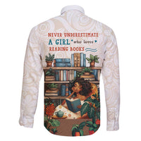 Never Underestimate A Girl Who Loves Reading Books Family Matching Long Sleeve Bodycon Dress and Hawaiian Shirt