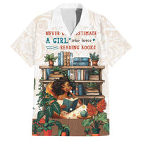 Never Underestimate A Girl Who Loves Reading Books Family Matching Off Shoulder Maxi Dress and Hawaiian Shirt