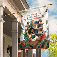 Never Underestimate A Girl Who Loves Reading Books Garden Flag