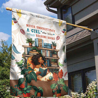 Never Underestimate A Girl Who Loves Reading Books Garden Flag