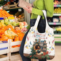 Never Underestimate A Girl Who Loves Reading Books Grocery Bag