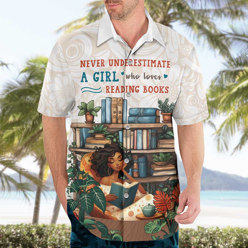 Never Underestimate A Girl Who Loves Reading Books Hawaiian Shirt