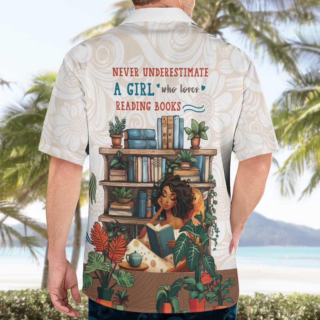 Never Underestimate A Girl Who Loves Reading Books Hawaiian Shirt