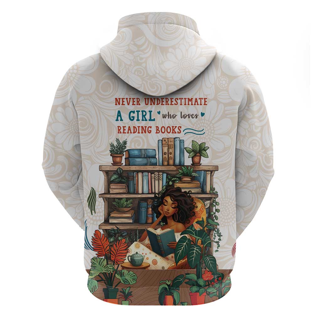 Never Underestimate A Girl Who Loves Reading Books Hoodie