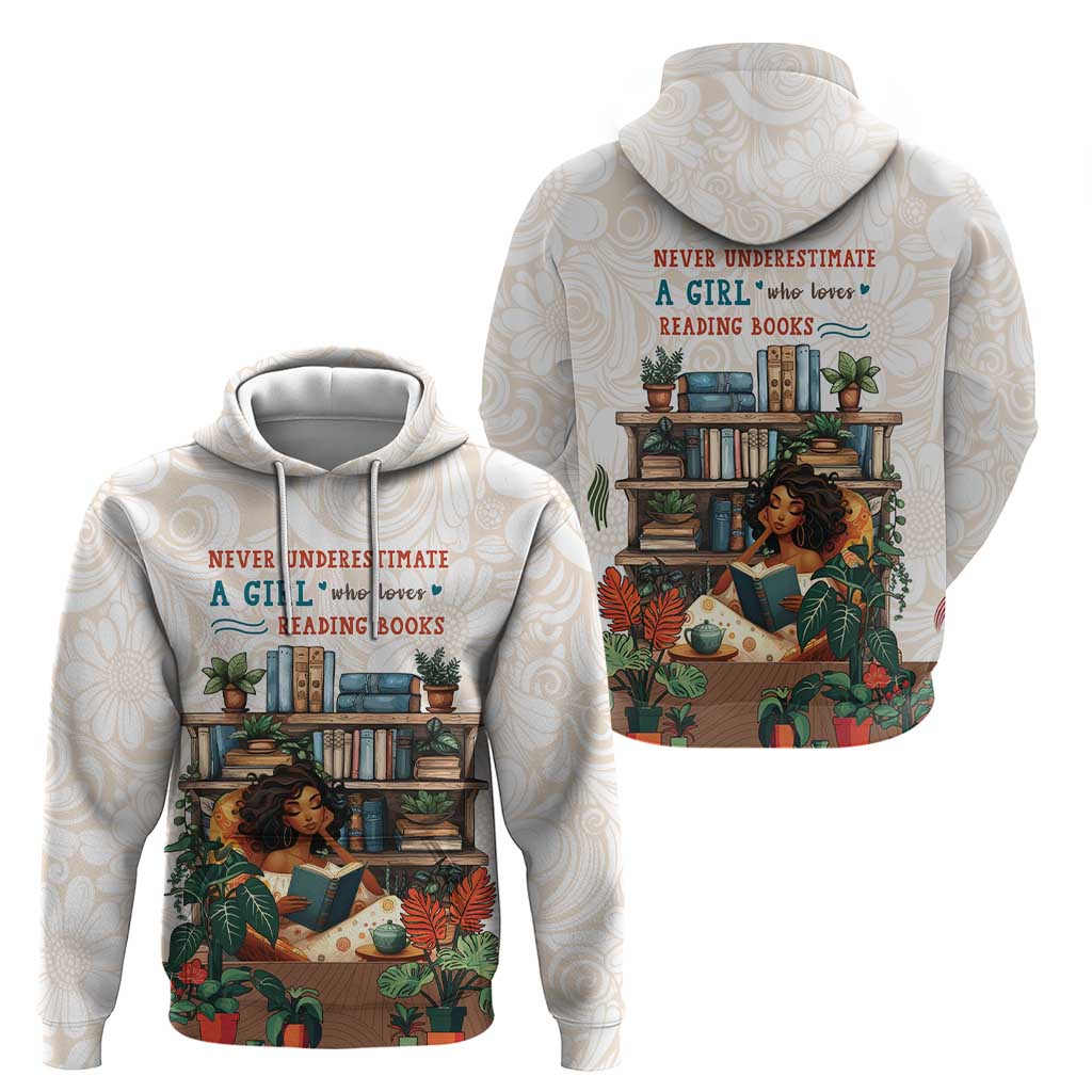 Never Underestimate A Girl Who Loves Reading Books Hoodie