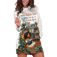 Never Underestimate A Girl Who Loves Reading Books Hoodie Dress
