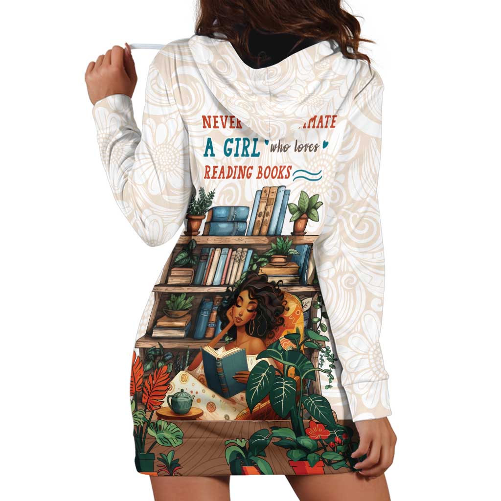 Never Underestimate A Girl Who Loves Reading Books Hoodie Dress