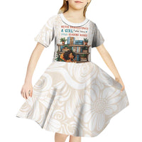 Never Underestimate A Girl Who Loves Reading Books Kid Short Sleeve Dress