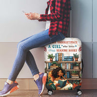 Never Underestimate A Girl Who Loves Reading Books Luggage Cover