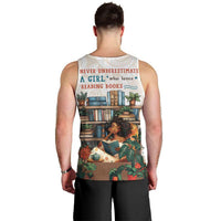 Never Underestimate A Girl Who Loves Reading Books Men Tank Top