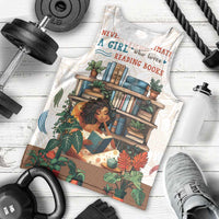 Never Underestimate A Girl Who Loves Reading Books Men Tank Top