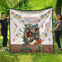 Never Underestimate A Girl Who Loves Reading Books Quilt