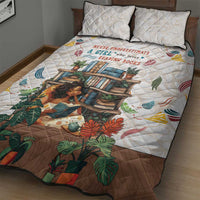Never Underestimate A Girl Who Loves Reading Books Quilt Bed Set
