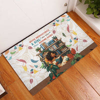 Never Underestimate A Girl Who Loves Reading Books Rubber Doormat