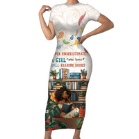 Never Underestimate A Girl Who Loves Reading Books Short Sleeve Bodycon Dress