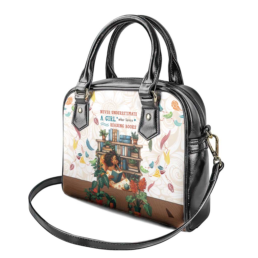 Never Underestimate A Girl Who Loves Reading Books Shoulder Handbag