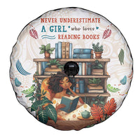 Never Underestimate A Girl Who Loves Reading Books Spare Tire Cover