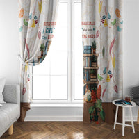 Never Underestimate A Girl Who Loves Reading Books Window Curtain